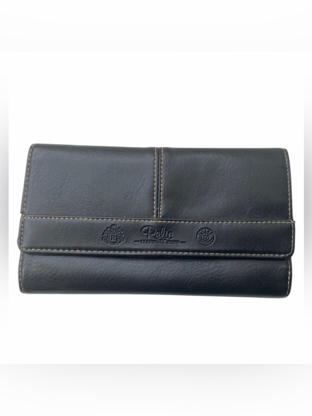 Relic Black Leather Trifold Long Wallet - NWOT